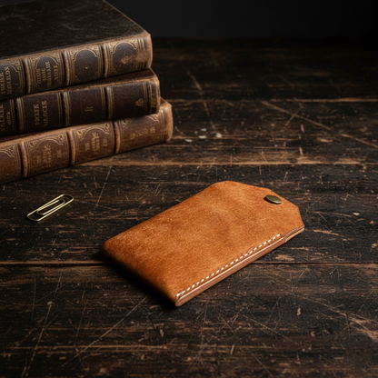 Coin Pocket Leather Wallet - Cognac