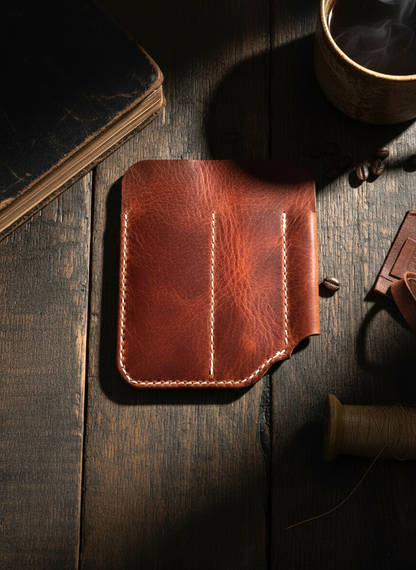 EDC Pocket Organizer- Handmade Crazy Horse Style Italian Leather