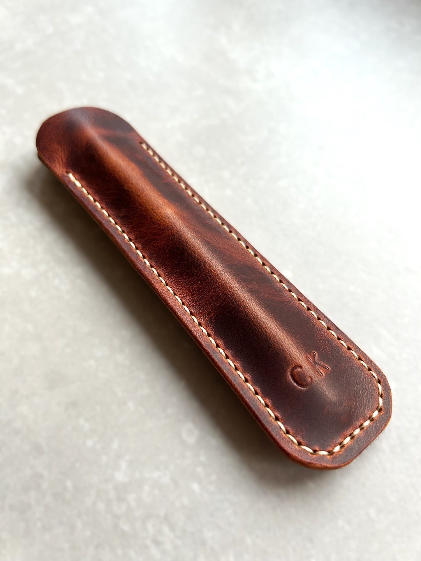 Handcrafted Leather Pen Sleeve