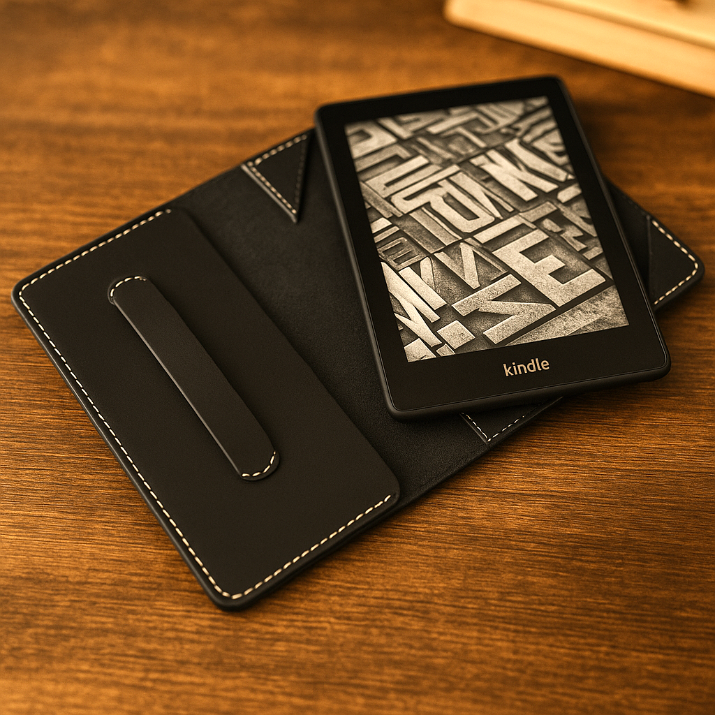 Handmade Leather Kindle Paperwhite Case With Hand Strap