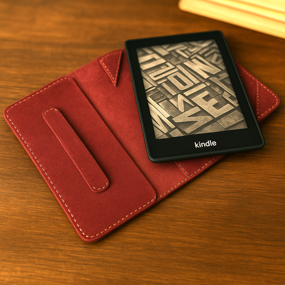 Handmade Leather Kindle Paperwhite Case With Hand Strap