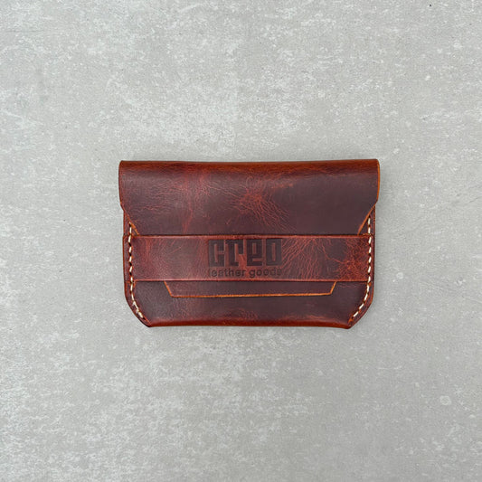 Minimalist Flap Wallet - Waxy Brown
