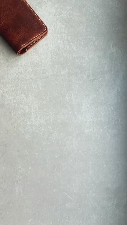 Bifold Coin Pocket Vertical Leather Wallet