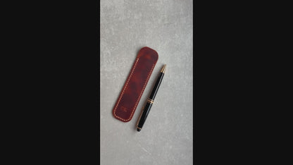 Handcrafted Leather Pen Sleeve